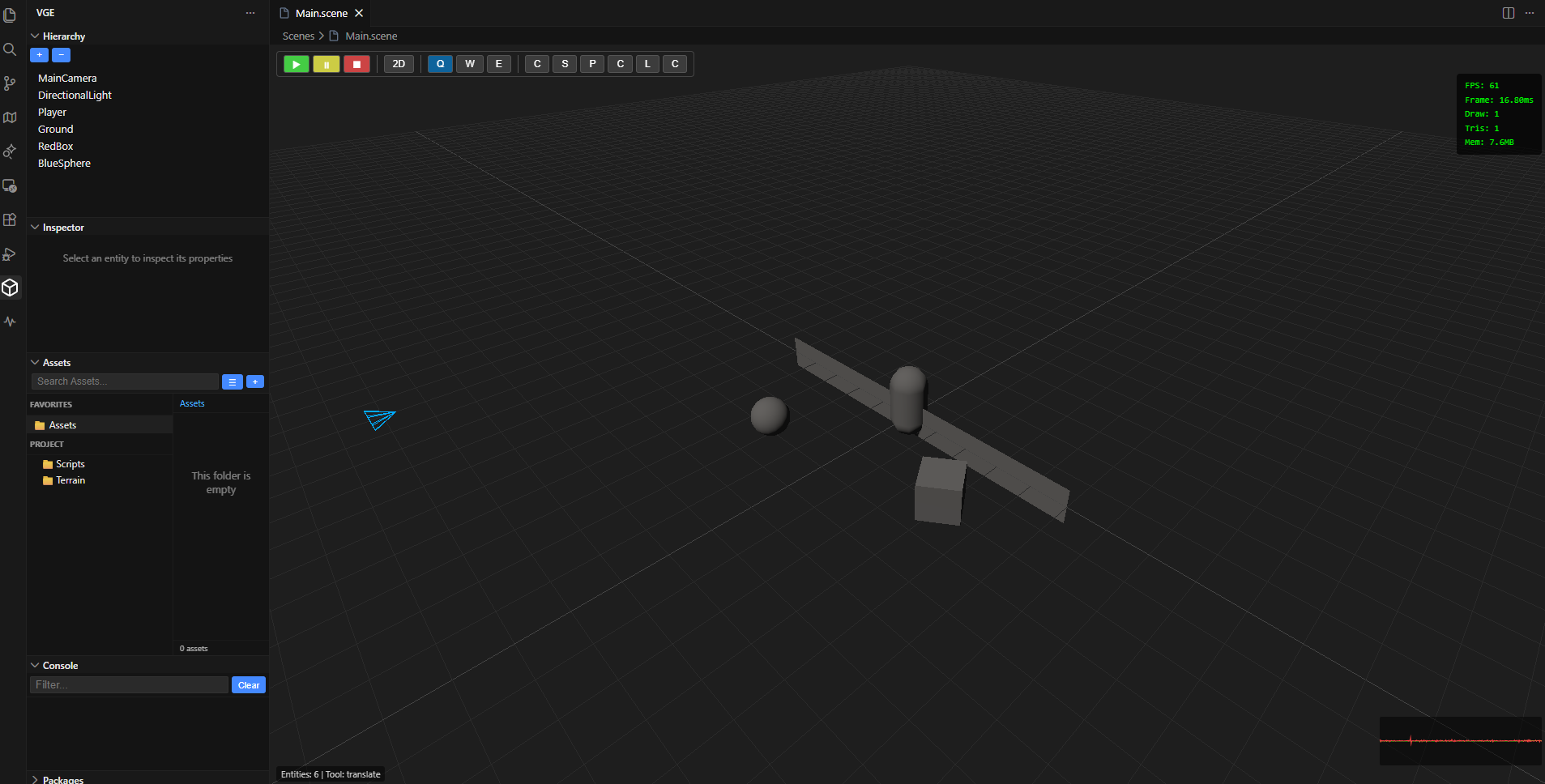 VSCode Game Engine Screenshot